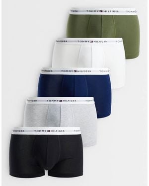 Tommy Hilfiger Signature Cotton 5 Pack Trunks - Blue