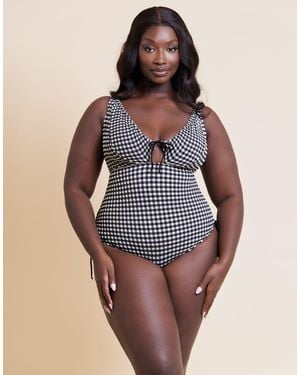 Curvy Kate Holiday Gingham Non Wired Swimsuit - Black