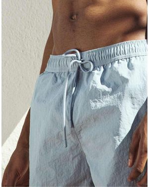 Pull&Bear Pantaloncini Da Bagno Elasticizzati - Blu
