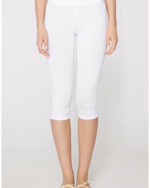 Tezenis Cotton Capri Leggings - White