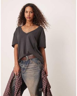 Free People Nina Slouchy Oversized T-Shirt - Black