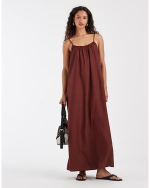 Vero Moda Crinkle Textured Woven Full Cami Maxi Dress