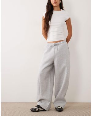 ASOS Jogger coord à coutures apparentes coupe barrel - Gris