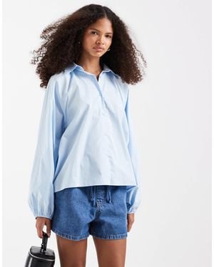 ASOS Oversized Bubble Sleeve Shirt - White