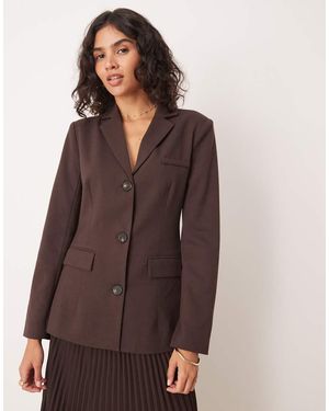 Pretty Lavish Cinched Blazer Co-ord - Brown