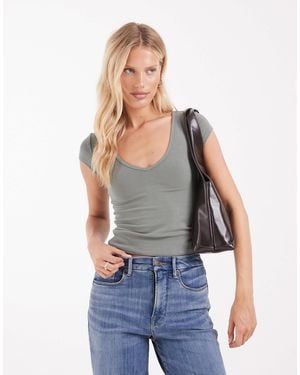 Hollister Reversible V Neck Top - Blue