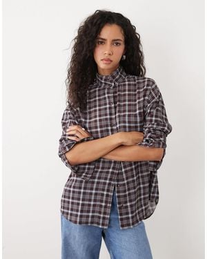 ASOS Funnel Neck Shirt - Gray