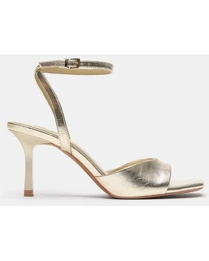 Pull&Bear Barely There Heeled Sandals - White