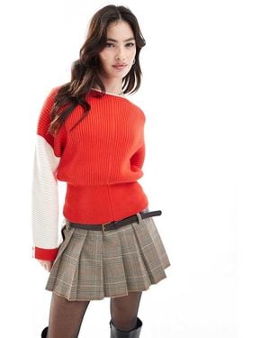 French Connection Drop Shoulder Jumper - Red
