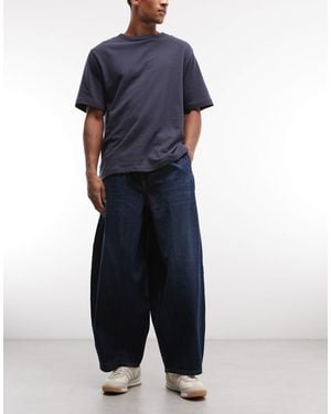 Collusion Circular Design Collection Xl Balloon Jean With Pleats - Blue