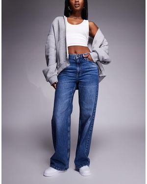River Island Relaxed Straight Leg Jean - Blue