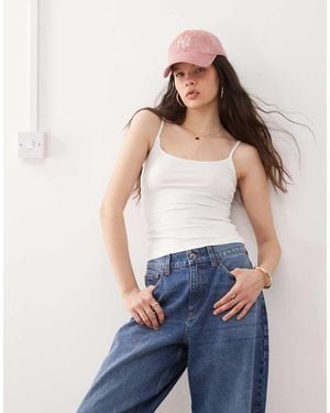 Weekday Skinny Strap Vest Top - Blue