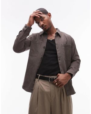 SELECTED Chemise oversize avec poches - fauve - Marron