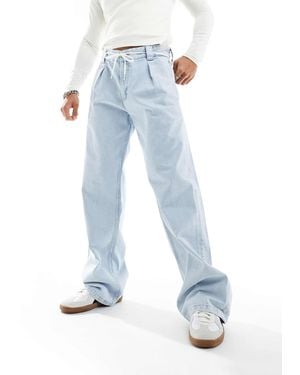 Calvin Klein 90s Loose Pleated Jeans - Blue