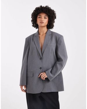 ASOS Blazer effet croisé dans le dos - anthracite - Gris