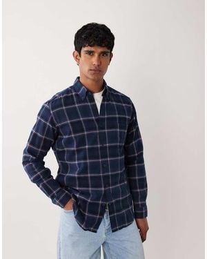 BOSS Rickert Checked Shirt - Blue