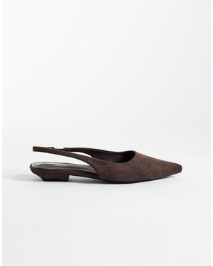 SIMMI Simmi London Teri Slingback Pointed Flat Shoes - White