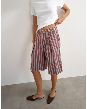 TOPSHOP Longline Bermuda Short - Red