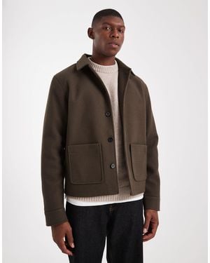 ASOS Wool Look Harrington Jacket - Brown
