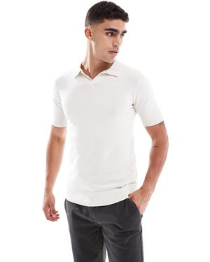 Threadbare Cotton Rich Polo Top - White