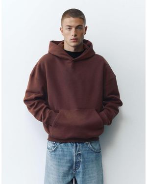 Pull&Bear Boxy-fit-kapuzenpullover - Rot