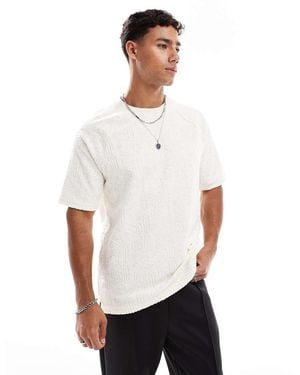 Lyle & Scott Ss T-Shirts Emblem Towelling T-Shirt - White