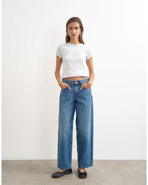 TOPSHOP Cinch Low Rise Relaxed Jean - Blue