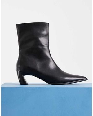 Vagabond Shoemakers Shoemakers Ilona Pointed Ankle Boots With Curve Heel - Blue