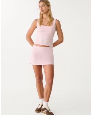 Stradivarius Gonna Pantalone Mini Pastello - Rosa