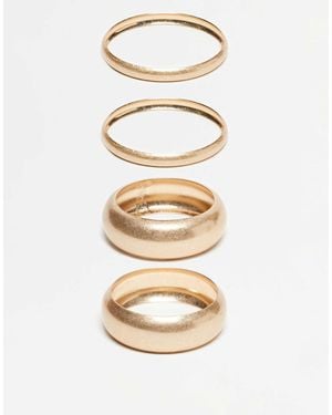 ASOS Pack Of 4 Bangles - Metallic