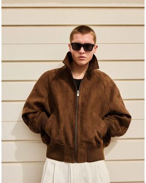 Bershka – jacke aus wildlederimitat - Braun