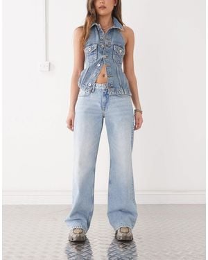 Weekday Imoo Low Waist Wide Leg Jeans - Blue