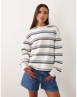 4th & Reckless – oversize-langarmshirt - Weiß