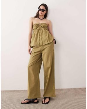 esmé studios Tie Front Beach Trousers - Natural