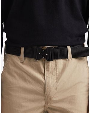 ASOS Webbing Utility Belt With Statement Buckle - Black