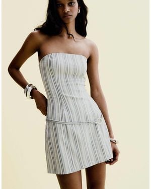 Bershka Robe bandeau courte - clair - Neutre