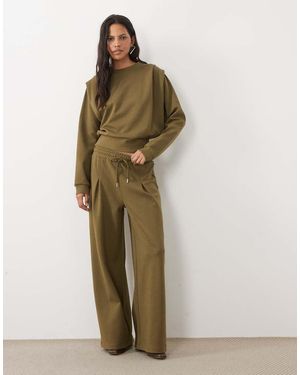 ASOS Wijde Joggingbroek Met Strikceintuur Als Co-Ord Set - Groen