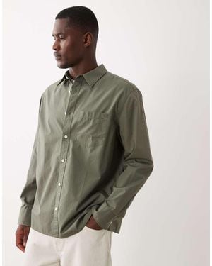 Calvin Klein Relaxed Poplin Shirt - Grey