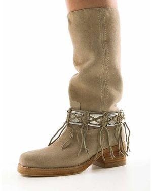 Bronx Ky-ley Tassel Detail Western Boots - Green