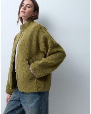 JJXX Teddy Jacket With High Neck - Green