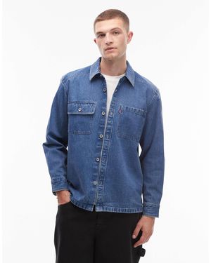 Levi's – truckee – worker-hemdjacke aus denim - Blau