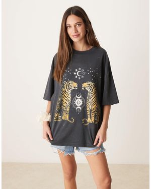 ASOS – oversize-t-shirt - Grau