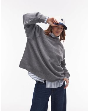 TOPSHOP – oversize-pullover - Grau