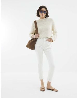 River Island High Rise Mom Jeans - White