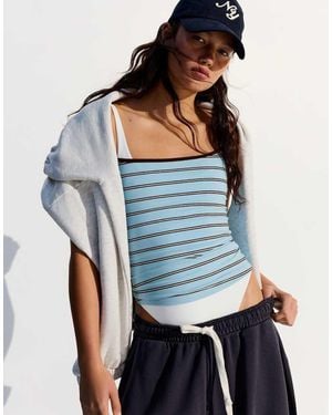 Bershka Strappy Top - Blue