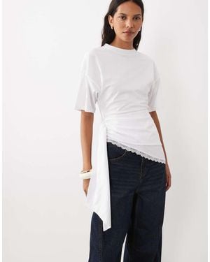 ASOS Top Asimmetrico Con Avvolgimento - Bianco
