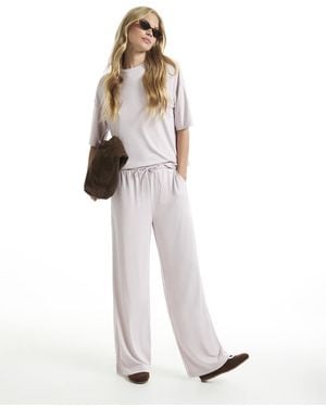 River Island Soft Touch Wide Leg Trousers - White