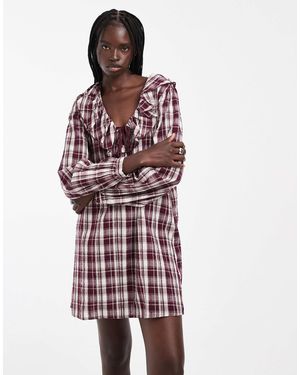 ONLY Mini-kleid mit kragen-detail - Rot