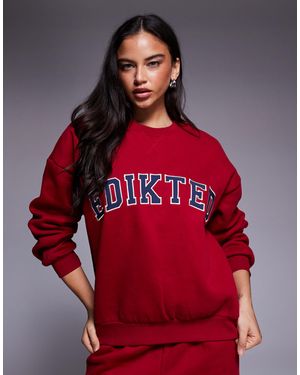 Edikted Co-ord Major Sweatshirt - Red