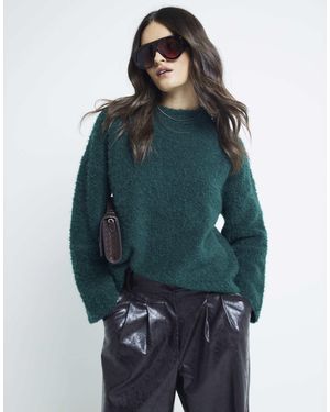 River Island Fluffy Sweater - Blue